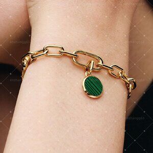 Pandora Green Engravable Mini Medallion Charm